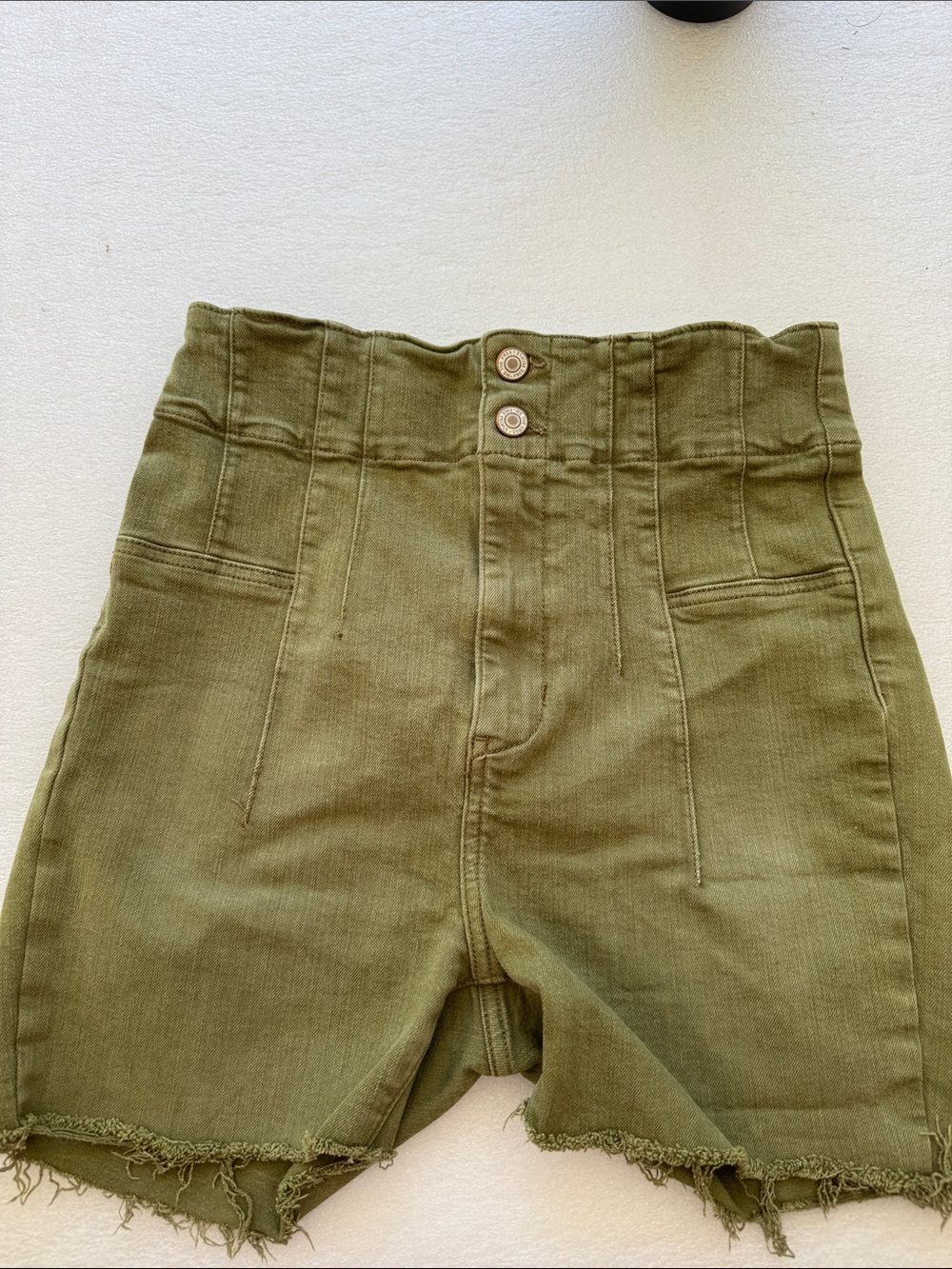 We The Free High-Waist Olive Green Women's Shorts
